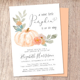 Convites Pequeno Chá de fraldas de Aquarela