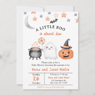 Convites Pequeno Chá de fraldas de Boo Halloween - Fantasma