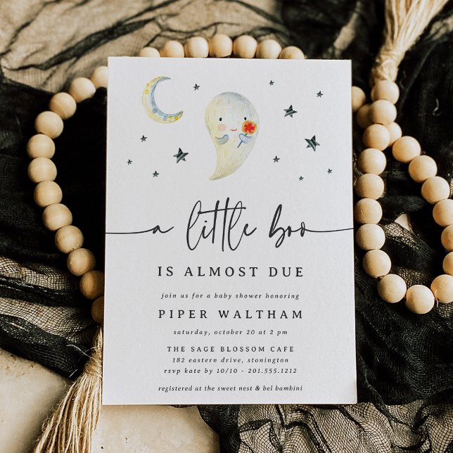 Convites Pequeno Chá de fraldas de Dia das Bruxas de Bo Cut (Criador carregado)