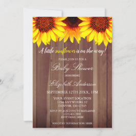 Convites Pequeno Chá de fraldas de girassol