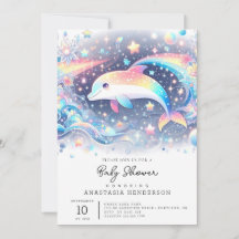 Pequeno Chá de fraldas de golfinho encantado