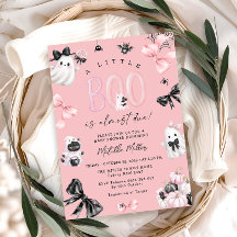 Pequeno Chá de fraldas de Halloween Rosa