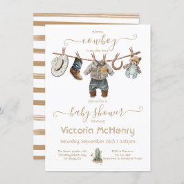 Convites Pequeno Chá de fraldas de linha de estreia do bebê