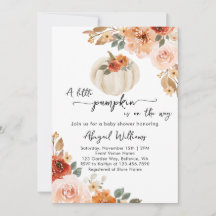 Pequeno Chá de fraldas de outono de Abóbora