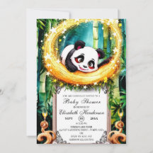Pequeno Chá de fraldas de Panda Simples