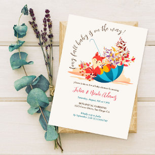 Convites Pequeno Chá de fraldas de Queda de Foxila Gelada