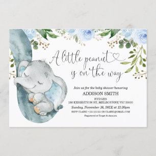 Convites Pequeno Chá de fraldas do tronco de elefante de a