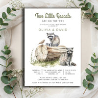 Pequeno Chá de fraldas dos Gêmeos Rascals Raccoons