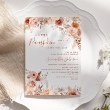 Pequeno Chá de fraldas Floral de Abóbora