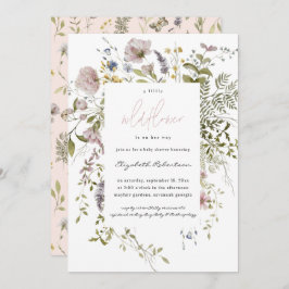 Convites Pequeno Chá de fraldas Floral de Flor Selvagem