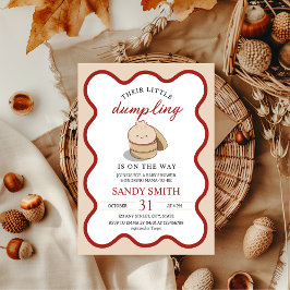 Convites Pequeno Chá de fraldas Kawaii Neutro de Gênero de 