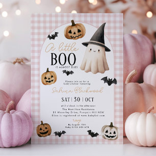 Convites Pequeno Chá de fraldas Rosa-Fantasma Pumpkin