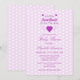 Convites Pequeno Chá de fraldas Swetheart