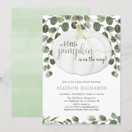 Convites Pequeno chá de fraldas verde neutro para o gênero 