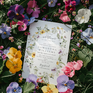 Convites Pequeno Chá Roxo Roxo Floral