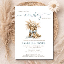 Pequeno Cowboy A Caminho Churrasco de Bebê Ocident