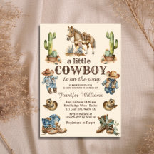 pequeno cowboy a caminho western baby shower