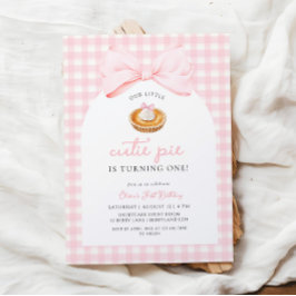 Convites Pequeno Cutie Pie Coquette Primeiro Aniversário