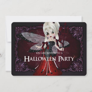 Convites Pequeno Diabo Senhorita Fantasia Halloween Convide