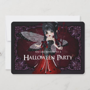 Convites Pequeno Diabo Senhorita Fantasia Halloween Convide