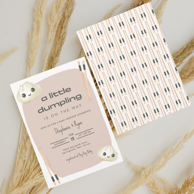 Convites Pequeno Dumpling Dim Sum Chá de Bebê (Criador carregado)