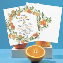 Pequeno e elegante Citrus Orange WaterInvitation