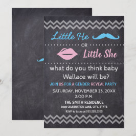 Convites Pequeno Ele Pequeno Ela Lábios O Gênero do bigode