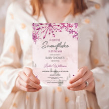 Pequeno floco de neve no caminho do Chá de fraldas