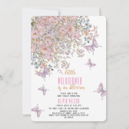 Convites Pequeno flor silvestre está em chá de fraldas flor