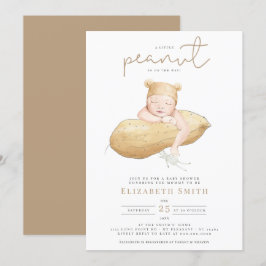 Convites Pequeno Gênero de amendoim Neutro De Aquarela Bebê