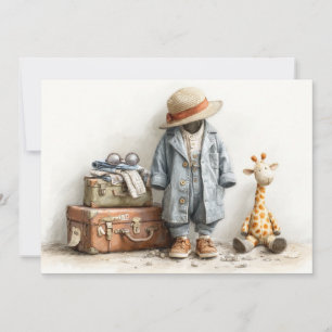 Convites Pequeno Globetrotter – Aventura de 1º Aniversário