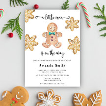 Pequeno Homem de Biscoito de Natal Baby Shower