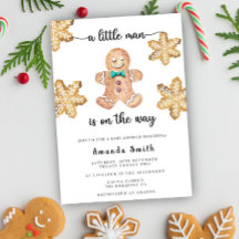 Pequeno Homem de Biscoito de Natal Baby Shower