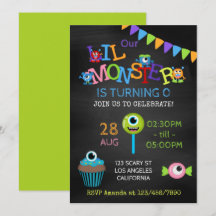 Pequeno monstro qualquer idade Aniversário