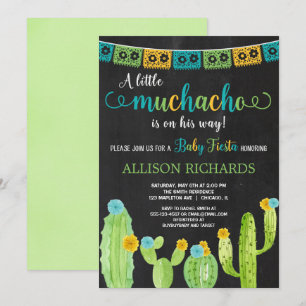 Convites Pequeno muchacho do chá de fraldas Fiesta