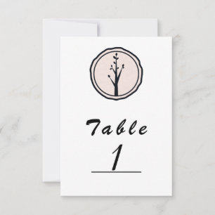 Convites Pequeno Número de Mesa de Casamento na Natureza co