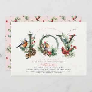 Convites Pequeno pacote de Joy Birds Pink Girl Chá de frald