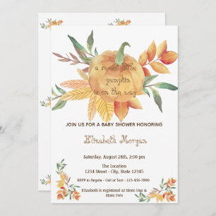 Convites Pequeno Pampkin, Chá de fraldas de outono