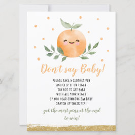 Convites Pequeno Porco Laranja Não Diga Jogo de Bebê