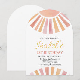 Convites Pequeno Primeiro aniversário à Luz do Sol, Nascime