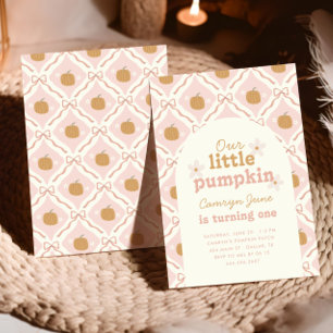 Convites Pequeno primeiro aniversario de pré-disquete cor-d