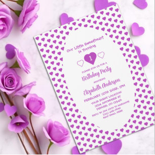 Convites Pequeno primeiro aniversario Swetheart