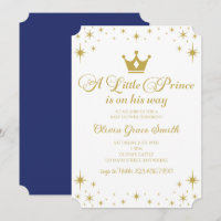 Pequeno Príncipe Chá de fraldas Real Azul Dourado