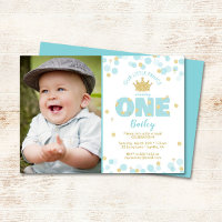 Pequeno Príncipe Primeiro Aniversário Foto Dourada