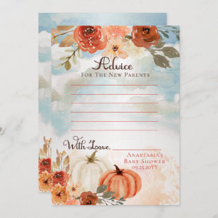 Convites Pequeno Pumpkin   Conselhos sobre Chás de fraldas 