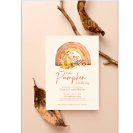 Convites Pequeno Pumpkin De Chá de fraldas De Queda