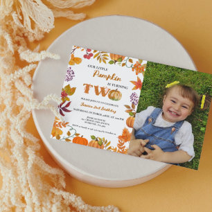 Convites Pequeno Pumpkin está virando dois aniversários de