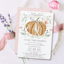 Pequeno Pumpkin Flores Selvagens Chá de fraldas de