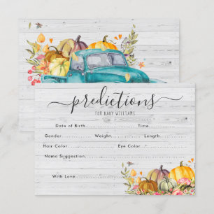 Convites Pequeno Pumpkin   Jogo de Adivinhação do chá de fr