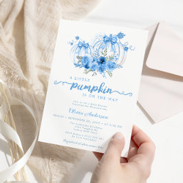 Convites Pequeno Pumpkin Watercolor Chá de fraldas